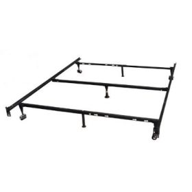 Heavy Duty 7-Leg Metal Bed Frame / Adjust to fit Twin, Full, & Queen