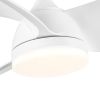 28 In Intergrated LED Ceiling Fan Lighting with White /Black  ABS Blade