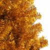 Artificial Christmas Tree with Stand Gold 7 ft PET