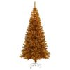 Artificial Christmas Tree with Stand Gold 7 ft PET