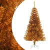 Artificial Christmas Tree with Stand Gold 5 ft PET