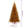 Artificial Christmas Tree with Stand Gold 7 ft PET