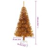 Artificial Christmas Tree with Stand Gold 5 ft PET