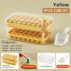 One-button Press Type Ice Mold Box Plastics Ice Cube Maker Ice Tray Mold With Storage Box With Lid Bar Kitchen Accessories